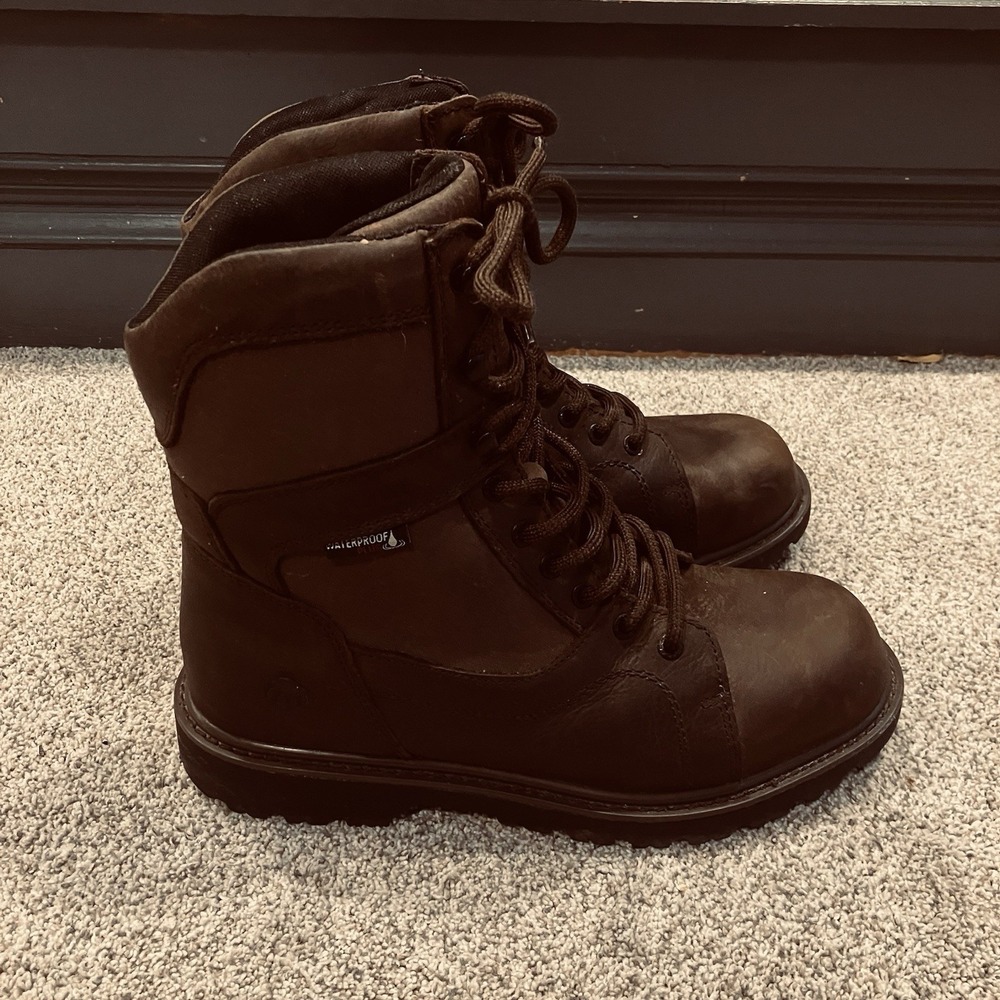 Wolverine Blackhorn Insulated Work‎ Boots Brown Men's Size 8.5 EUR 41.5 Hard Toe